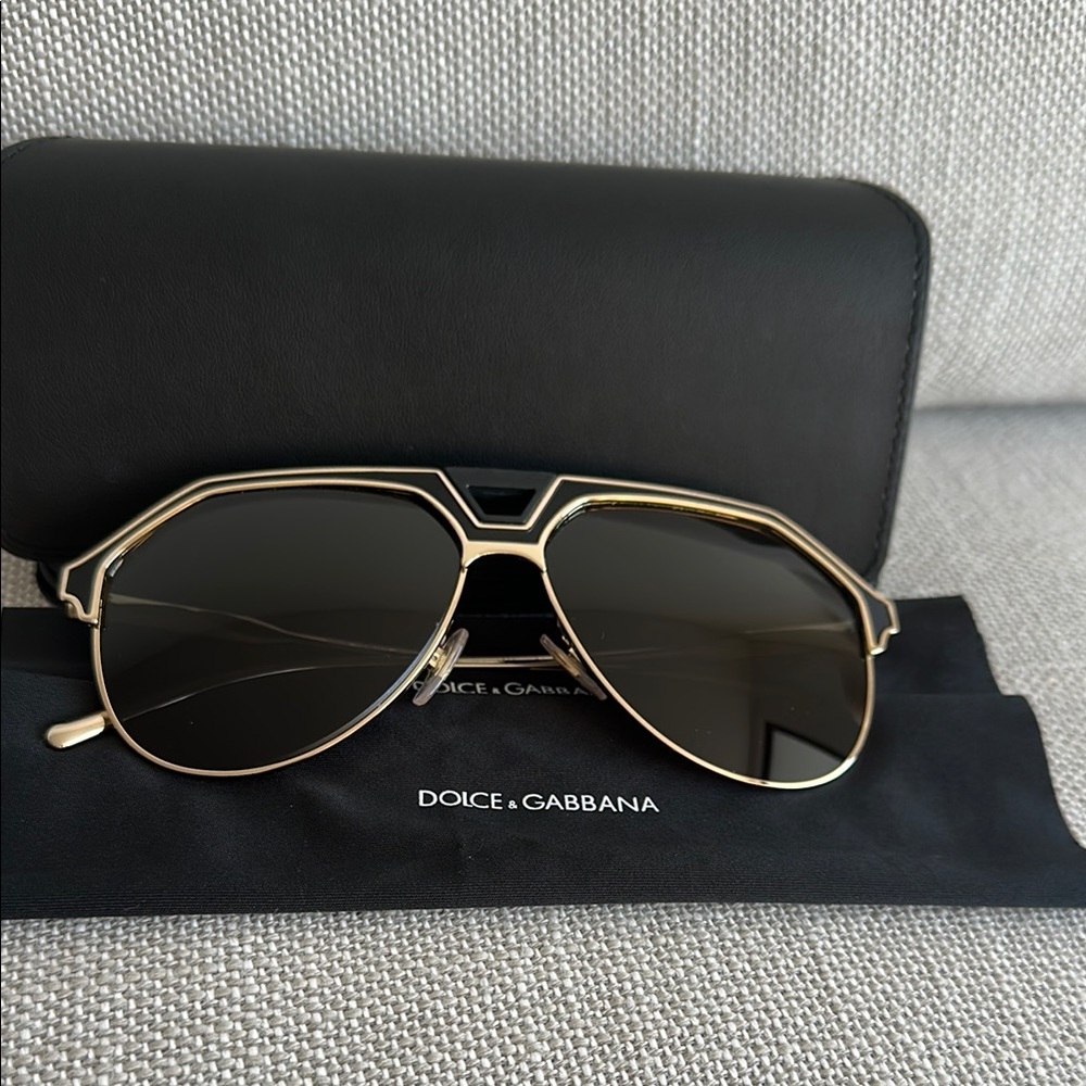 Dolce & Gabbana Gold Frame Sunglasses